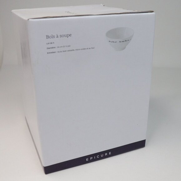 BNIB Epicure Soup Bowls 4 Piece Set - Picture 5 of 6